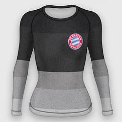 Рашгард женский ФК Бавария: Серый стиль, цвет: 3D-принт