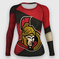 Рашгард женский HC Ottawa Senators: Old Style, цвет: 3D-принт