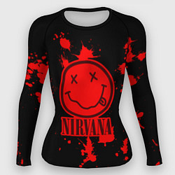Рашгард женский Nirvana: Blooded Smile, цвет: 3D-принт