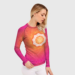 Рашгард женский Солнечная мандала, цвет: 3D-принт — фото 2