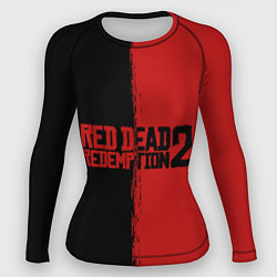 Рашгард женский RDD 2: Black & Red, цвет: 3D-принт