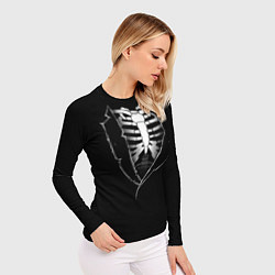 Рашгард женский Хэллоуинский скелет, цвет: 3D-принт — фото 2