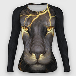 Рашгард женский Лев с молнией, цвет: 3D-принт