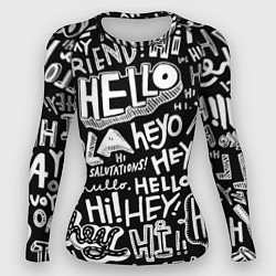 Женский рашгард Hello Pattern