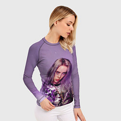 Рашгард женский Billie Eilish: Violet Fashion, цвет: 3D-принт — фото 2