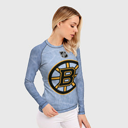 Рашгард женский Boston Bruins: Hot Ice, цвет: 3D-принт — фото 2