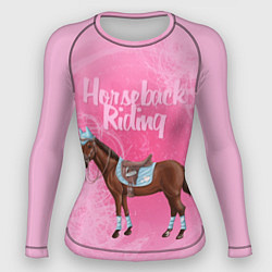 Рашгард женский Horseback Rading, цвет: 3D-принт