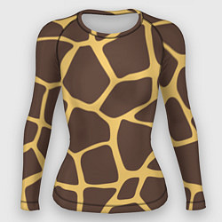 Рашгард женский Окрас жирафа, цвет: 3D-принт