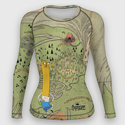 Рашгард женский Adventure time Map, цвет: 3D-принт