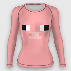 Рашгард женский Minecraft Pig, цвет: 3D-принт