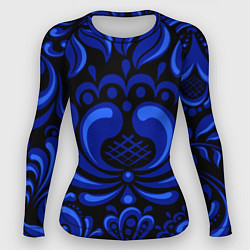 Рашгард женский Гжель узоры, цвет: 3D-принт