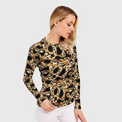 Рашгард женский Versace Леопардовая текстура, цвет: 3D-принт — фото 2