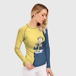 Рашгард женский Fallout logo boy, цвет: 3D-принт — фото 2