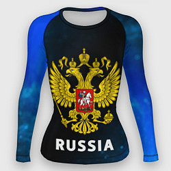 Рашгард женский RUSSIA РОССИЯ, цвет: 3D-принт
