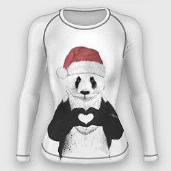 Рашгард женский Панда Клаус, цвет: 3D-принт