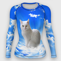 Рашгард женский Кот в облаках, цвет: 3D-принт
