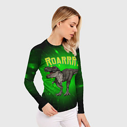 Рашгард женский Roarrr! Динозавр T-rex, цвет: 3D-принт — фото 2