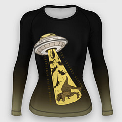 Женский рашгард НЛО похищает динозавров