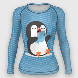 Рашгард женский Пингвин, цвет: 3D-принт