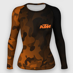 Рашгард женский KTM КТМ CAMO RACING, цвет: 3D-принт