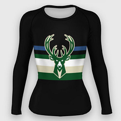 Рашгард женский Milwaukee Bucks форма Statement Edition, цвет: 3D-принт