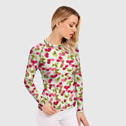 Рашгард женский Спелая вишня, цвет: 3D-принт — фото 2