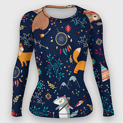 Рашгард женский Звериный арт, цвет: 3D-принт