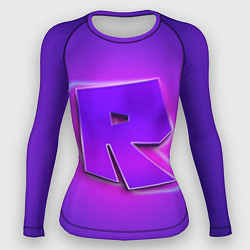 Рашгард женский ROBLOX NEON LOGO РОБЛОКС, цвет: 3D-принт