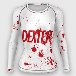Рашгард женский Dexter logo Декстер брызги крови, цвет: 3D-принт