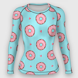 Рашгард женский Розовые пончики, цвет: 3D-принт