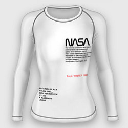 Рашгард женский NASA БЕЛАЯ ФОРМА, цвет: 3D-принт