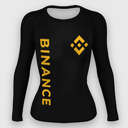 Рашгард женский БИНАНС ЛОГО КАРБОН BINANCE LOGO, цвет: 3D-принт