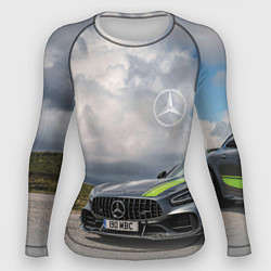 Рашгард женский Mercedes V8 Biturbo Racing Team AMG, цвет: 3D-принт