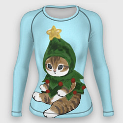 Женский рашгард Кот-ёлочка