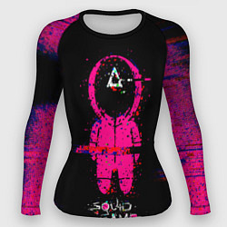 Рашгард женский Игра в кальмара глитч, цвет: 3D-принт