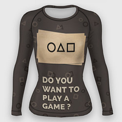 Рашгард женский Squid game - Do you want to play a game?, цвет: 3D-принт