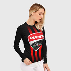 Рашгард женский DUCATI CARBON LOGO ITALY CONCERN, цвет: 3D-принт — фото 2
