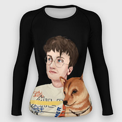 Рашгард женский Бульвар Депо с пёсиком, цвет: 3D-принт