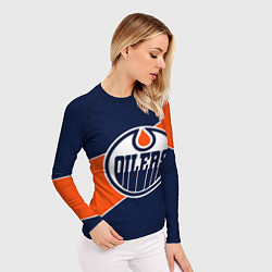 Рашгард женский Эдмонтон Ойлерз Edmonton Oilers NHL, цвет: 3D-принт — фото 2