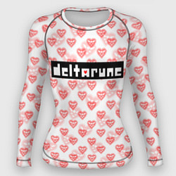 Рашгард женский DELTARUNE PATTERN LOGO, цвет: 3D-принт