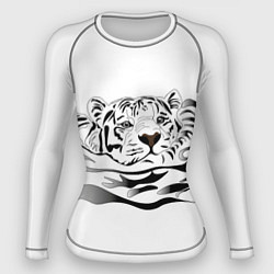 Рашгард женский Тигр пловец, цвет: 3D-принт