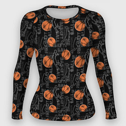 Рашгард женский BASKETBALL - Баскетбол, цвет: 3D-принт