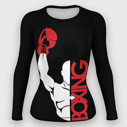 Рашгард женский Бокс Boxing, цвет: 3D-принт