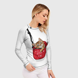Рашгард женский Карманный котенок, цвет: 3D-принт — фото 2