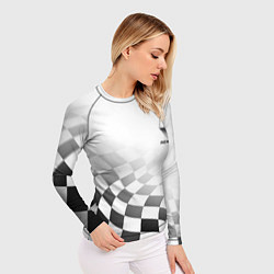 Рашгард женский Renault, Рено Финишный флаг, цвет: 3D-принт — фото 2