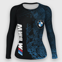 Рашгард женский BMW M Series Синий Гранж, цвет: 3D-принт
