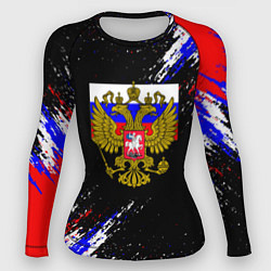 Рашгард женский Russia Флаг с Гербом, цвет: 3D-принт