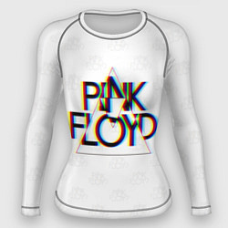 Рашгард женский PINK FLOYD LOGO ПИНК ФЛОЙД ГЛИТЧ, цвет: 3D-принт