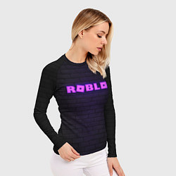 Рашгард женский ROBLOX NEON LOGO ИГРА РОБЛОКС, цвет: 3D-принт — фото 2