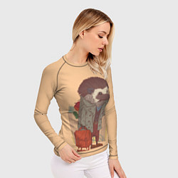 Рашгард женский Городской ёж, цвет: 3D-принт — фото 2